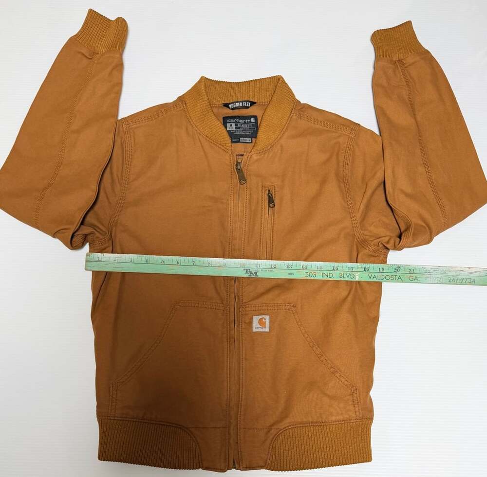 Carhartt OJ12524-W Bomber Jacket Size M Brown Rugged Flex